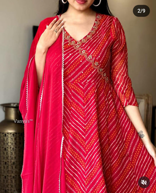 Premium Bandej Anarkali 3-Piece Set