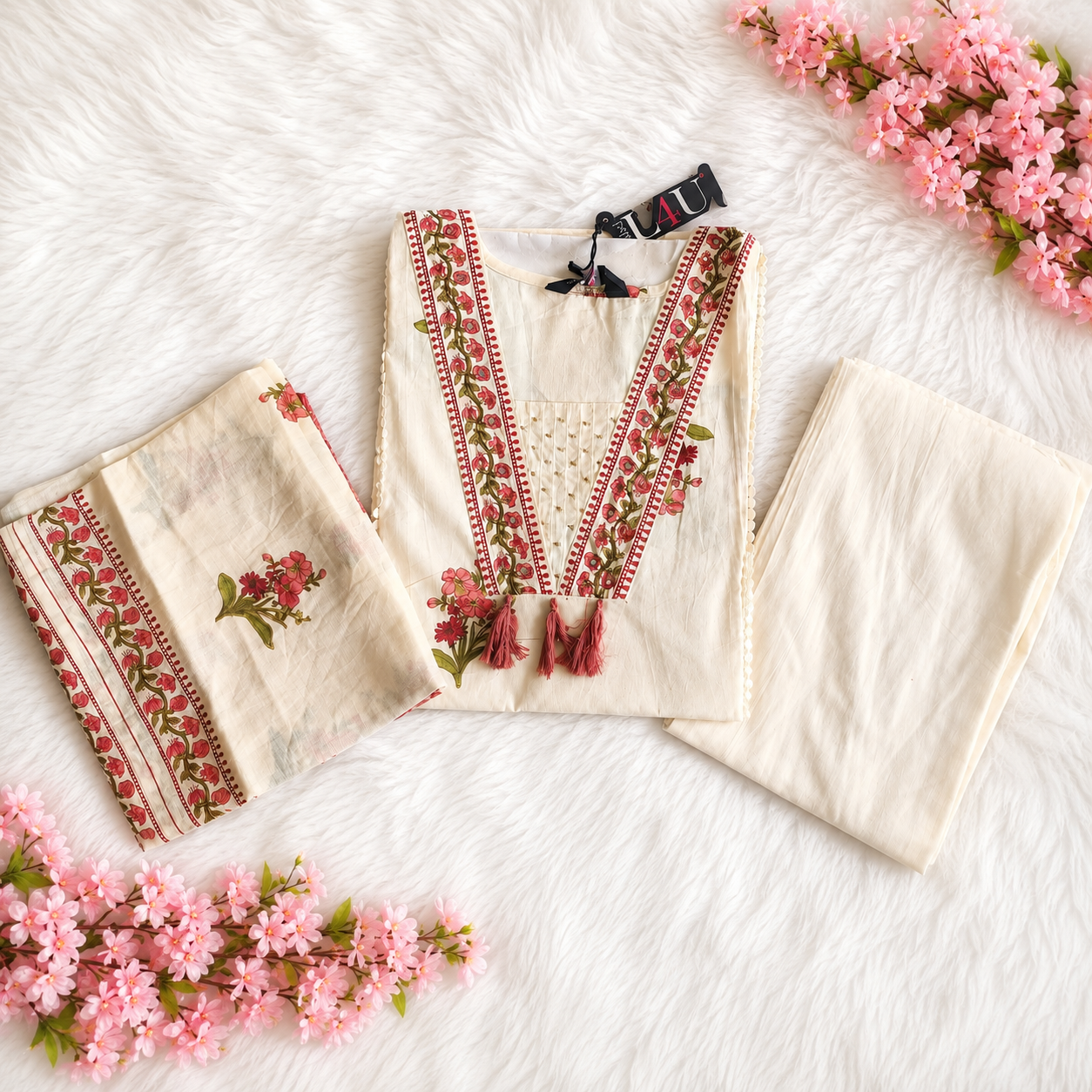 Floral Print Kurti Set
