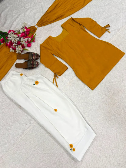 Sunflower Kurta with Farsi Salwar Set