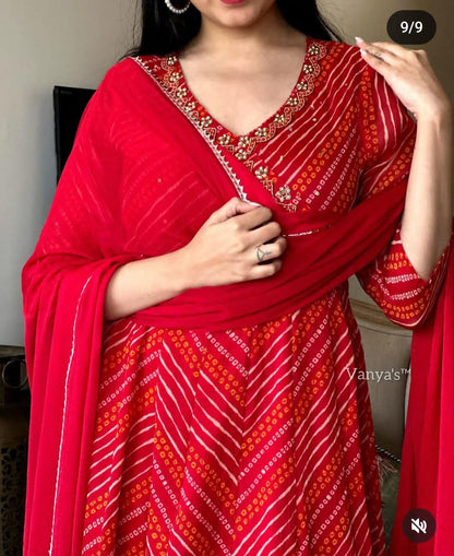 Premium Bandej Anarkali 3-Piece Set