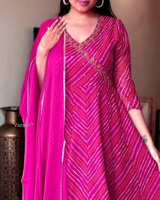 Premium Bandej Anarkali 3-Piece Set