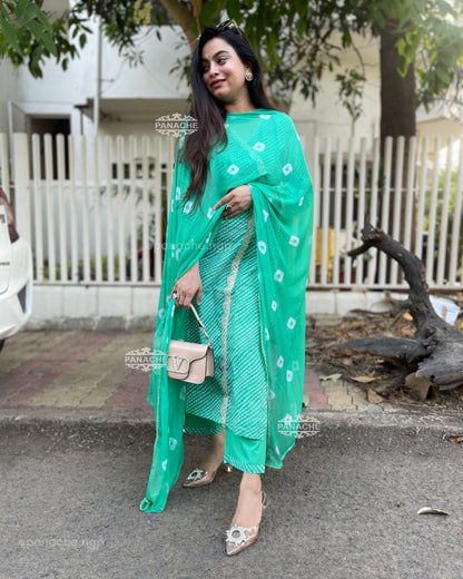 Lahariya Cotton Kurti Pant Set