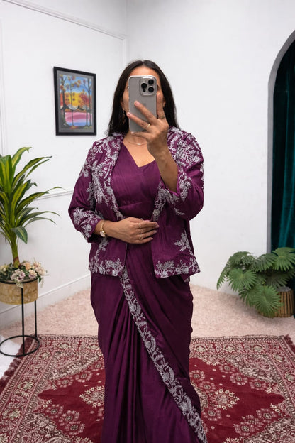 Indo-Western Drape Saree