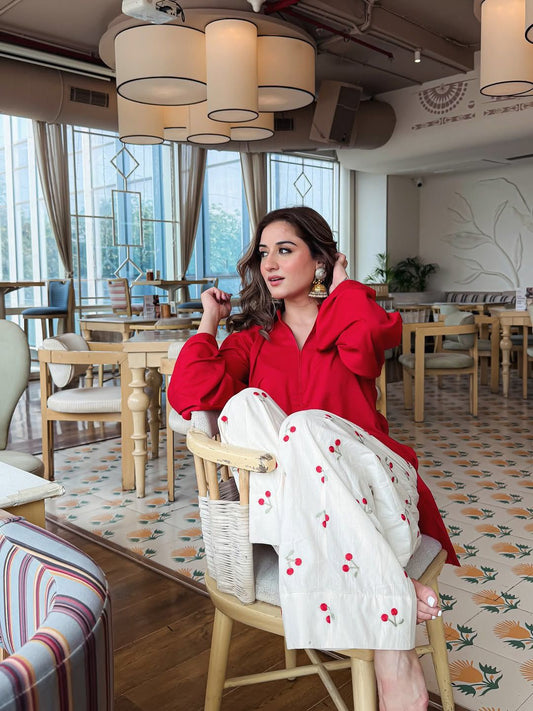 Cherry Farsi Kurti Set
