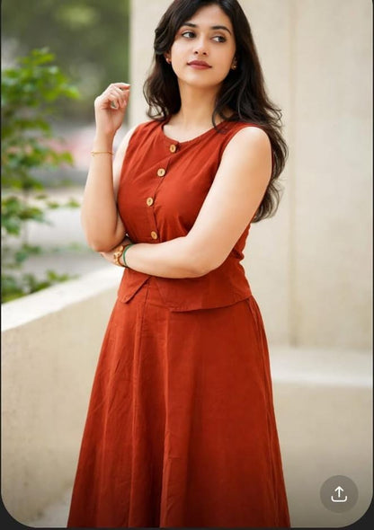 Premium Cotton Skirt & Top Set