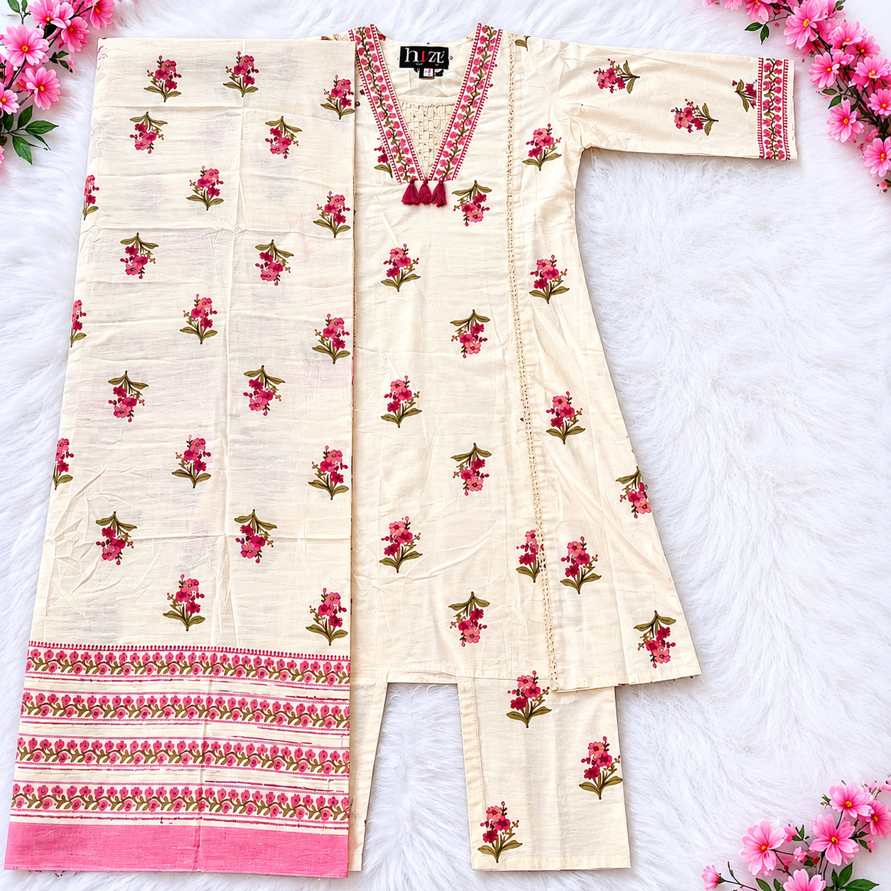 Floral Print Kurti Set