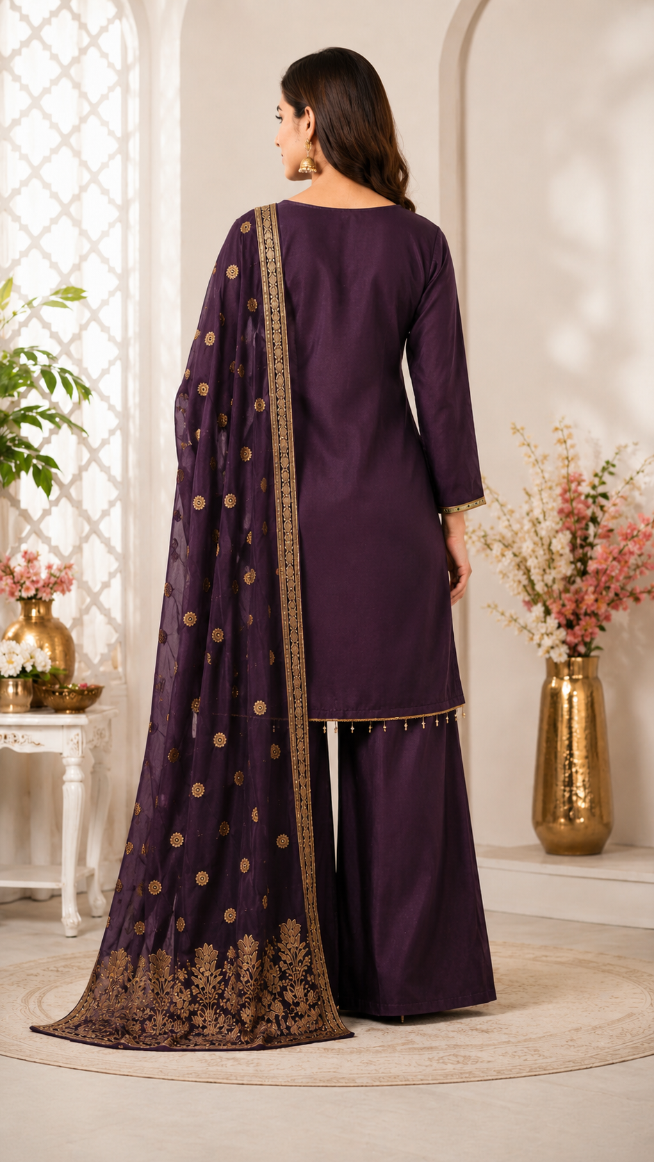 Premium Mirror Work Suit Set