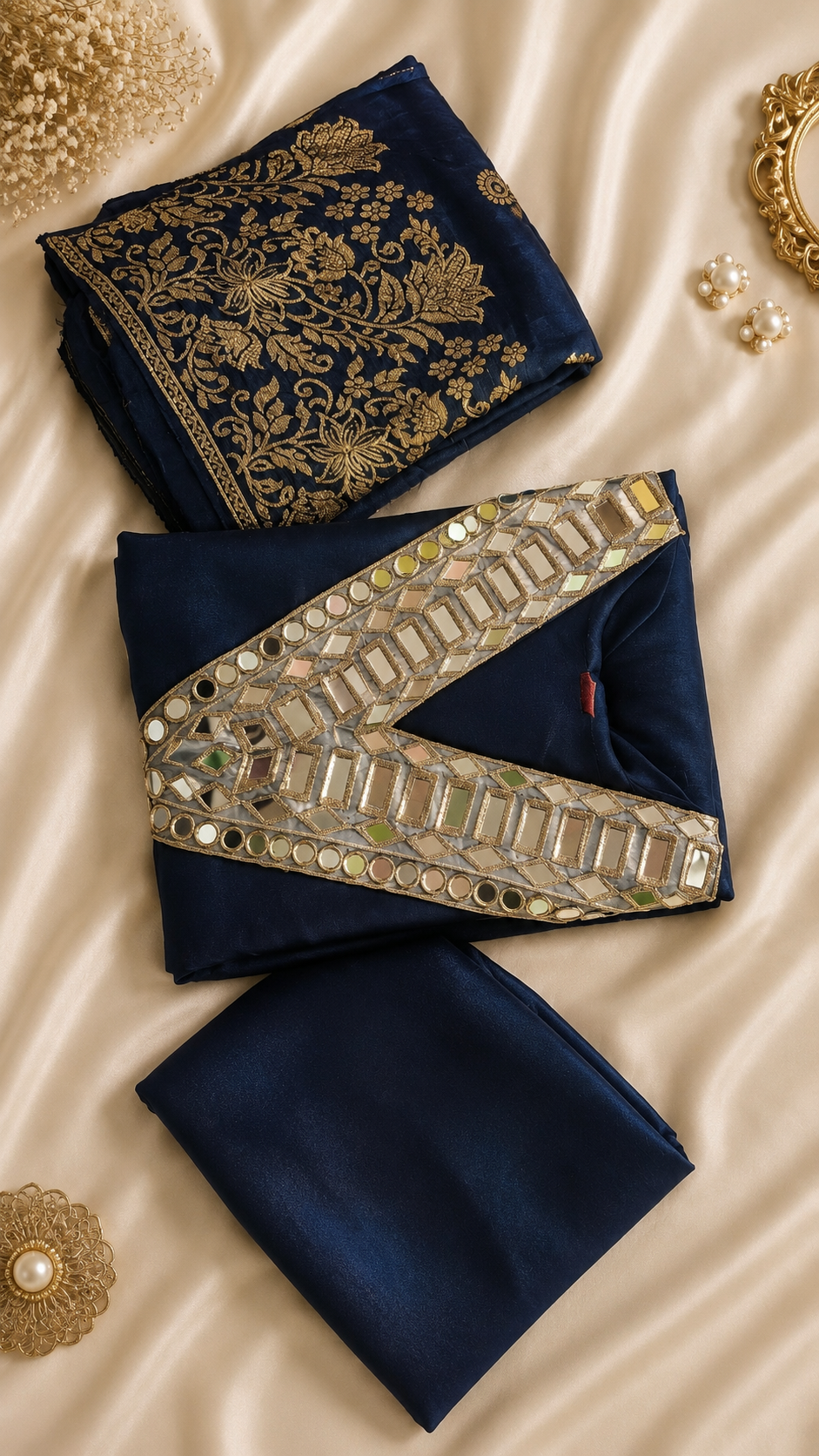 Premium Mirror Work Suit Set