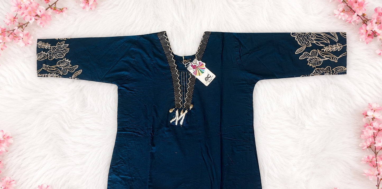 Floral Embroidery Kurti Set