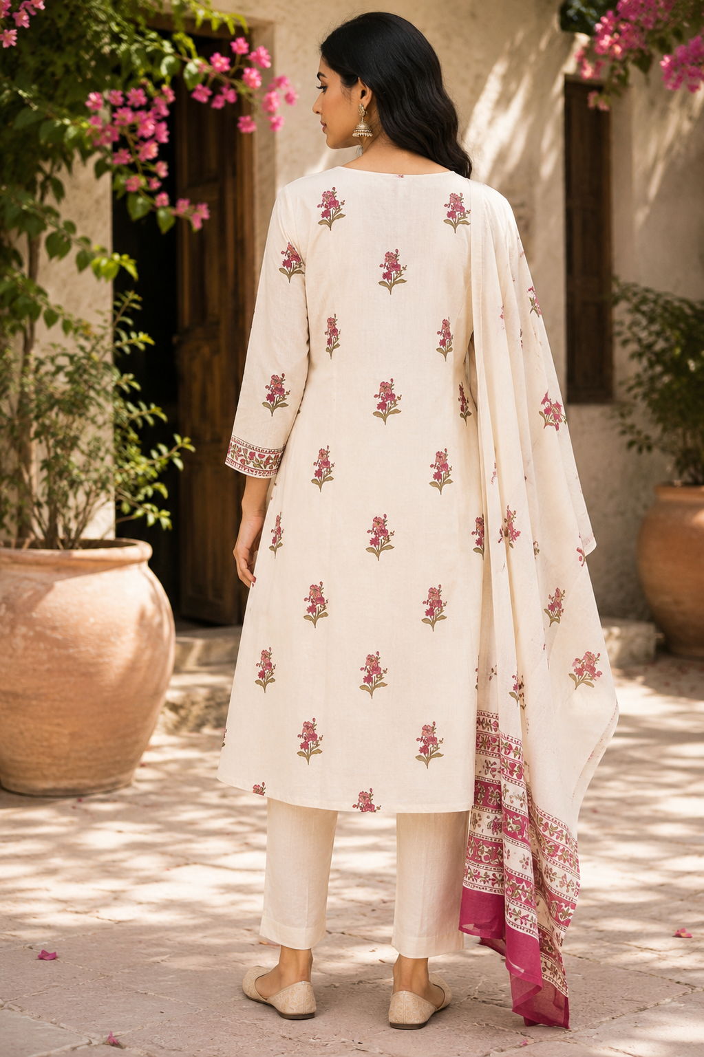 Floral Print Kurti Set