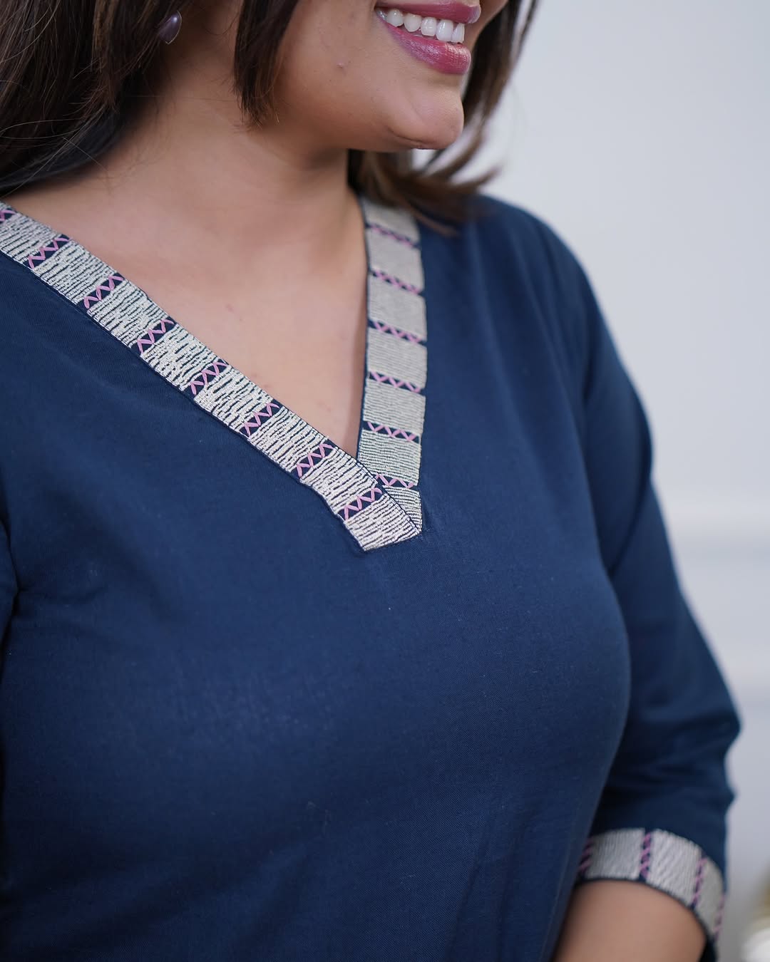 Cotton Embroidered Kurta Pant Set